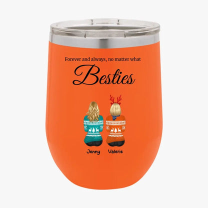 Personalized Best Friends Tumbler Custom Christmas Gifts for Bestie