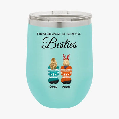 Personalized Best Friends Tumbler Custom Christmas Gifts for Bestie