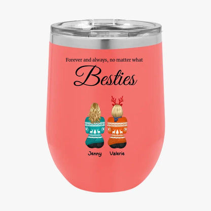 Personalized Best Friends Tumbler Custom Christmas Gifts for Bestie