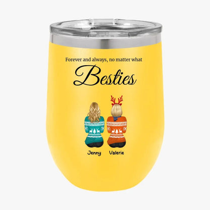 Personalized Best Friends Tumbler Custom Christmas Gifts for Bestie