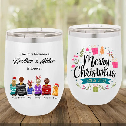 Personalized Sibling Tumblers Brother and Sister Tumbler Custom Christmas Gifts