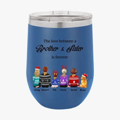 Personalized Sibling Tumblers Brother and Sister Tumbler Custom Christmas Gifts