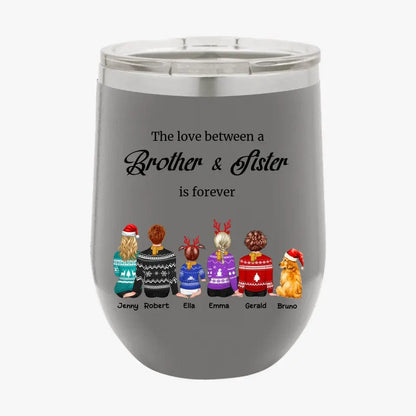 Personalized Sibling Tumblers Brother and Sister Tumbler Custom Christmas Gifts