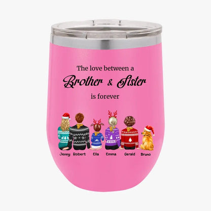 Personalized Sibling Tumblers Brother and Sister Tumbler Custom Christmas Gifts