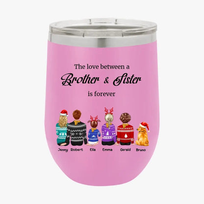 Personalized Sibling Tumblers Brother and Sister Tumbler Custom Christmas Gifts