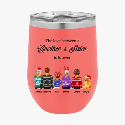 Personalized Sibling Tumblers Brother and Sister Tumbler Custom Christmas Gifts