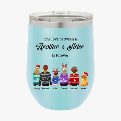 Personalized Sibling Tumblers Brother and Sister Tumbler Custom Christmas Gifts