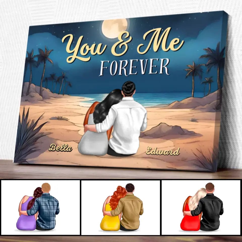 You & Me Night Personalized Custom Couple Canvas Prints Special Gift For Couples