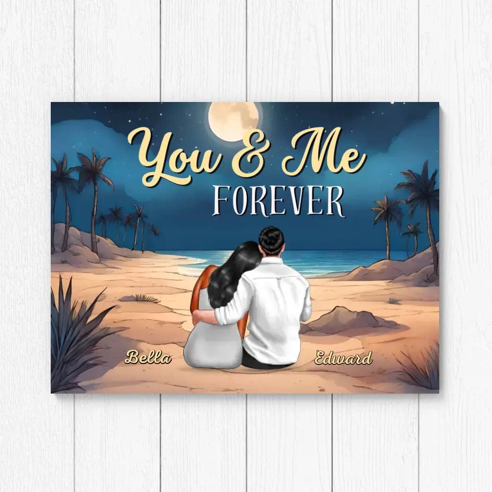 You & Me Night Personalized Custom Couple Canvas Prints Special Gift For Couples