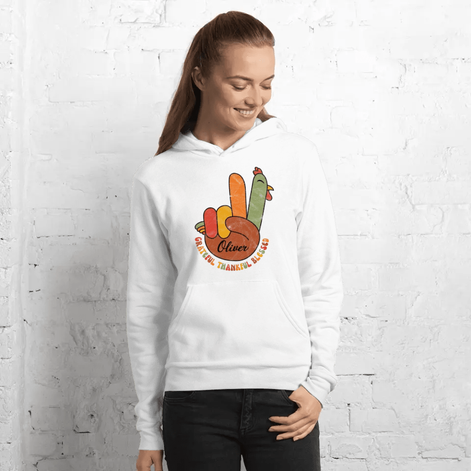 Peace Sign Turkey Retro Thanksgiving Turkey Hoodie Vintage Thanksgiving Hoodies