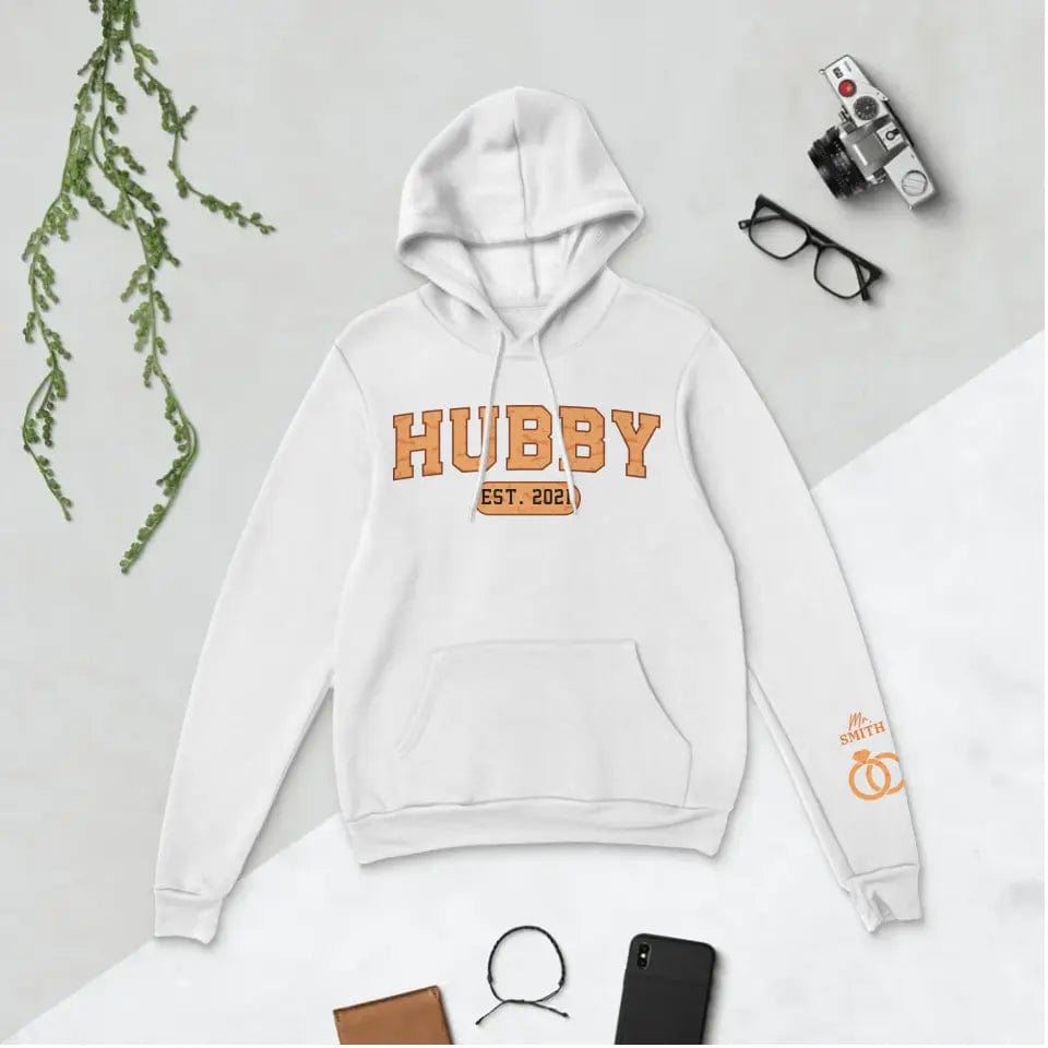 Retro Custom Halloween Hubby Hoodie Personalized Couple Matching Outfits