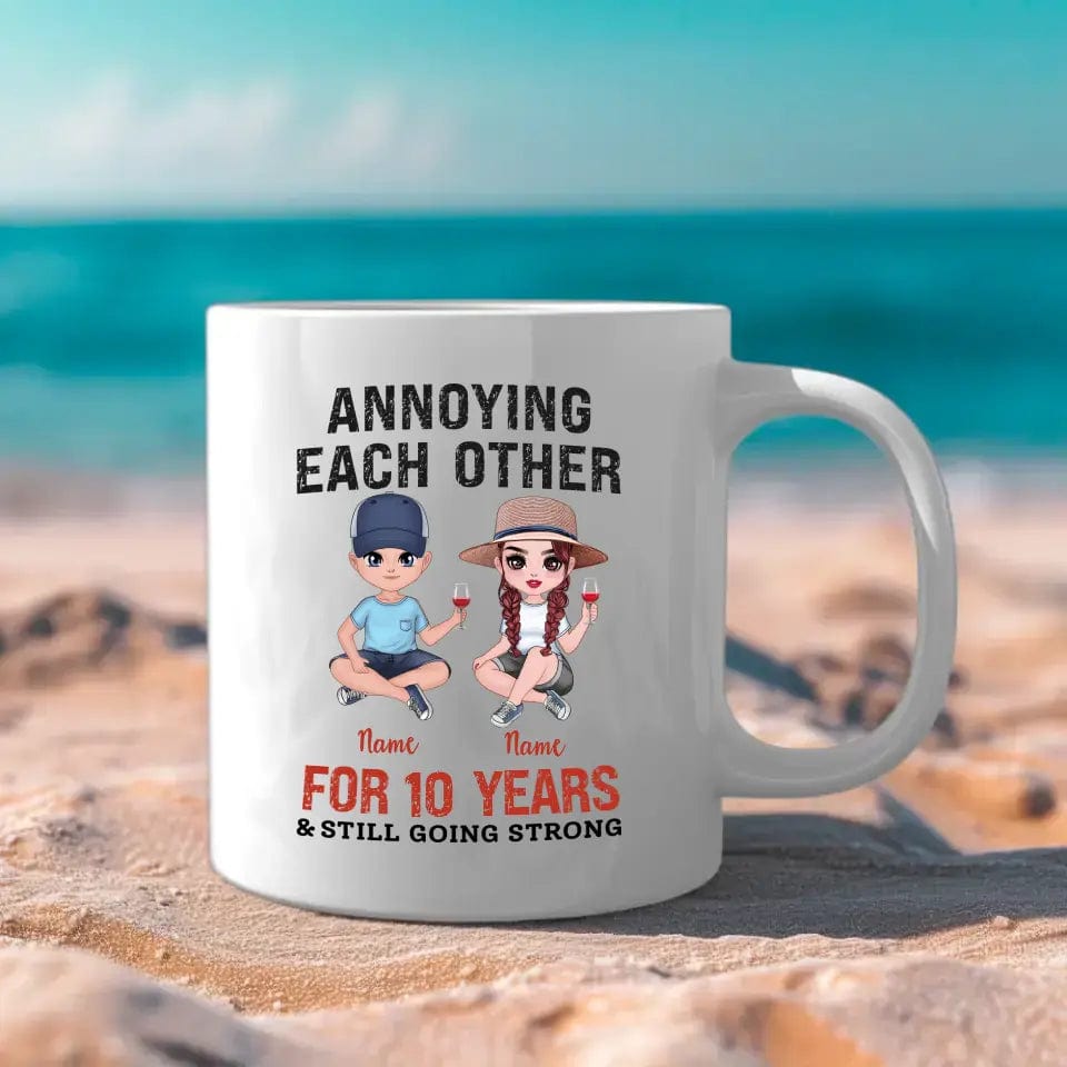 Personalized Funny Annoying Each Other For Years And Still Going Strong Custom Matching Anniversary Mug for Couple