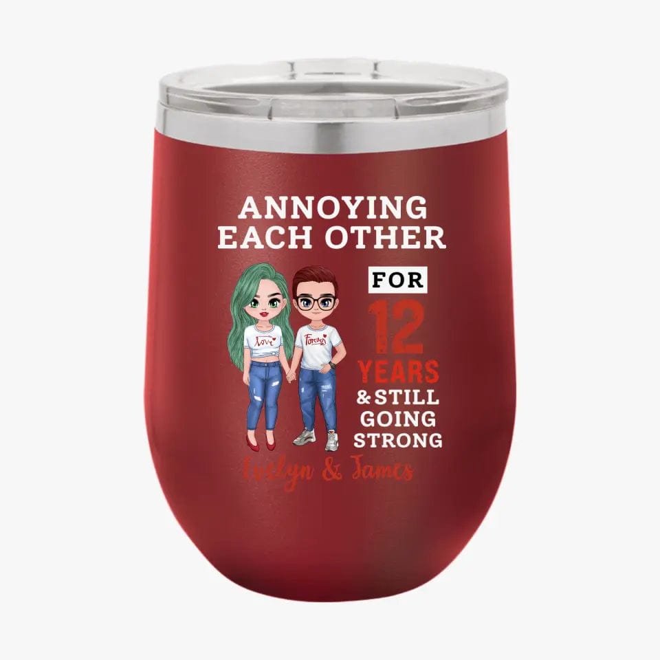 Funny Annoying Each Other For Years & Still Going Strong Custom Matching Anniversary Tumbler for Couple