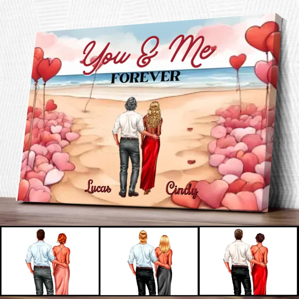 You & Me Personalized Custom Couple Canvas Prints Love Quotes Special Gift For Valentine's Day