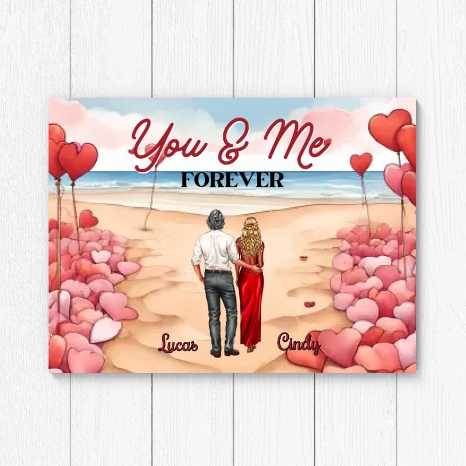 You & Me Personalized Custom Couple Canvas Prints Love Quotes Special Gift For Valentine's Day