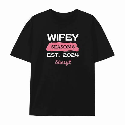 Personalized Custom Anniversary shirts for couples Wifey Hubby Matching Couple T-Shirt