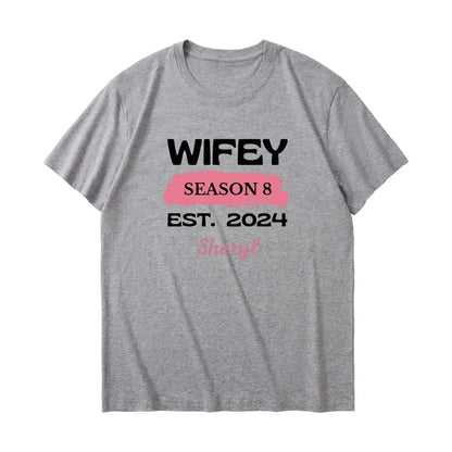 Personalized Custom Anniversary shirts for couples Wifey Hubby Matching Couple T-Shirt