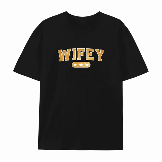 Gold Couple Matching Wifey and Hubby T-shirt | Sweatshirt | Hoodie - Customized Couple Apparel