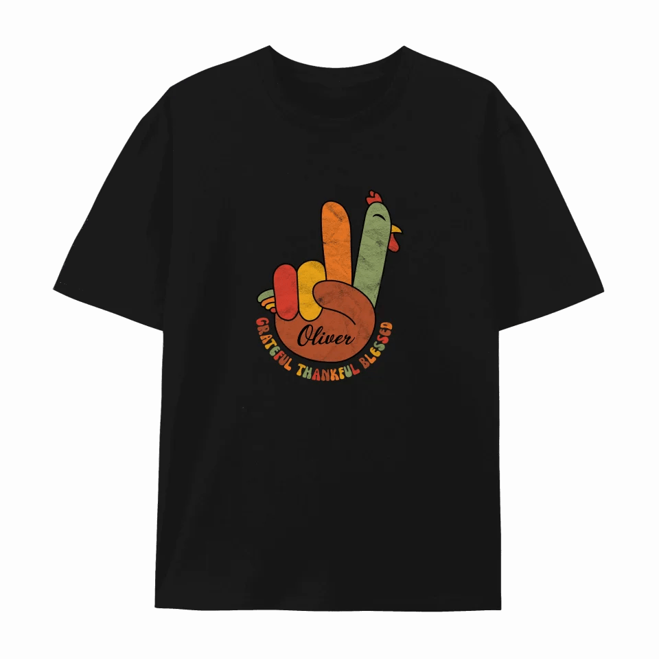 Peace Sign Turkey Retro Thanksgiving Turkey T-shirt Vintage Thanksgiving Tee