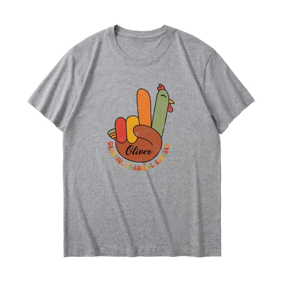 Peace Sign Turkey Retro Thanksgiving Turkey T-shirt Vintage Thanksgiving Tee