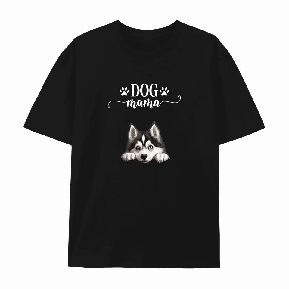 Personalized Custom Dog Mama T-shirt Customizable Quote And Dogs - Makes The Perfect Gift For Dog Moms