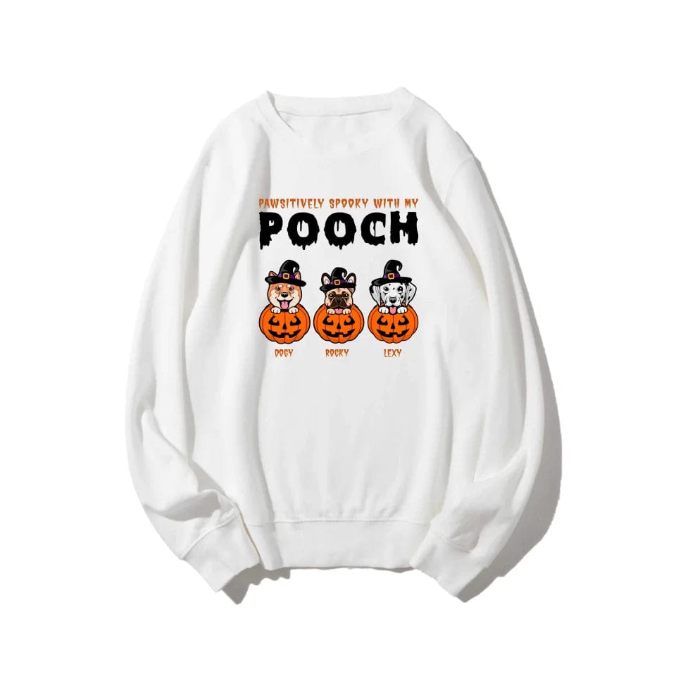 Pawsitively Custom Halloween Dog T-shirt | Sweatshirt | Hoodie - Pumpkin Dogs Apparel For Halloween