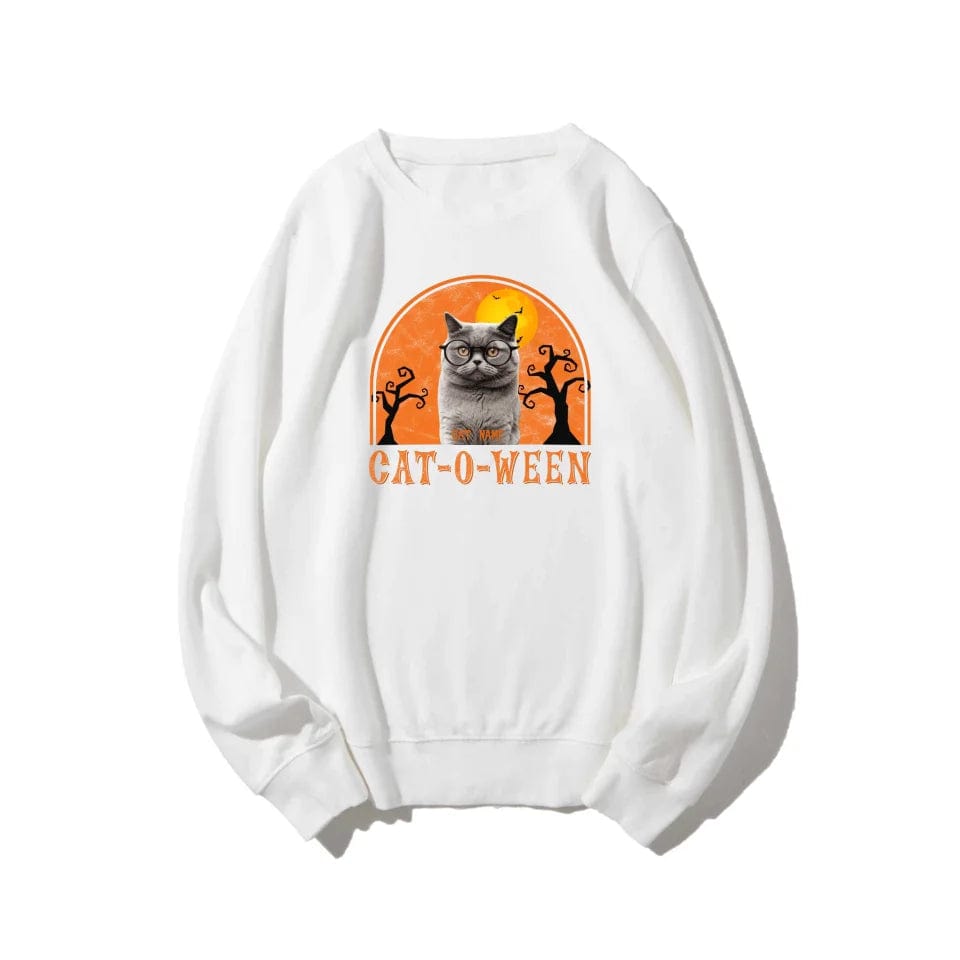 Custom Halloween Cat T-shirt | Sweatshirt | Hoodie - Cat-o-ween Personalized With Your Cats Images And Names