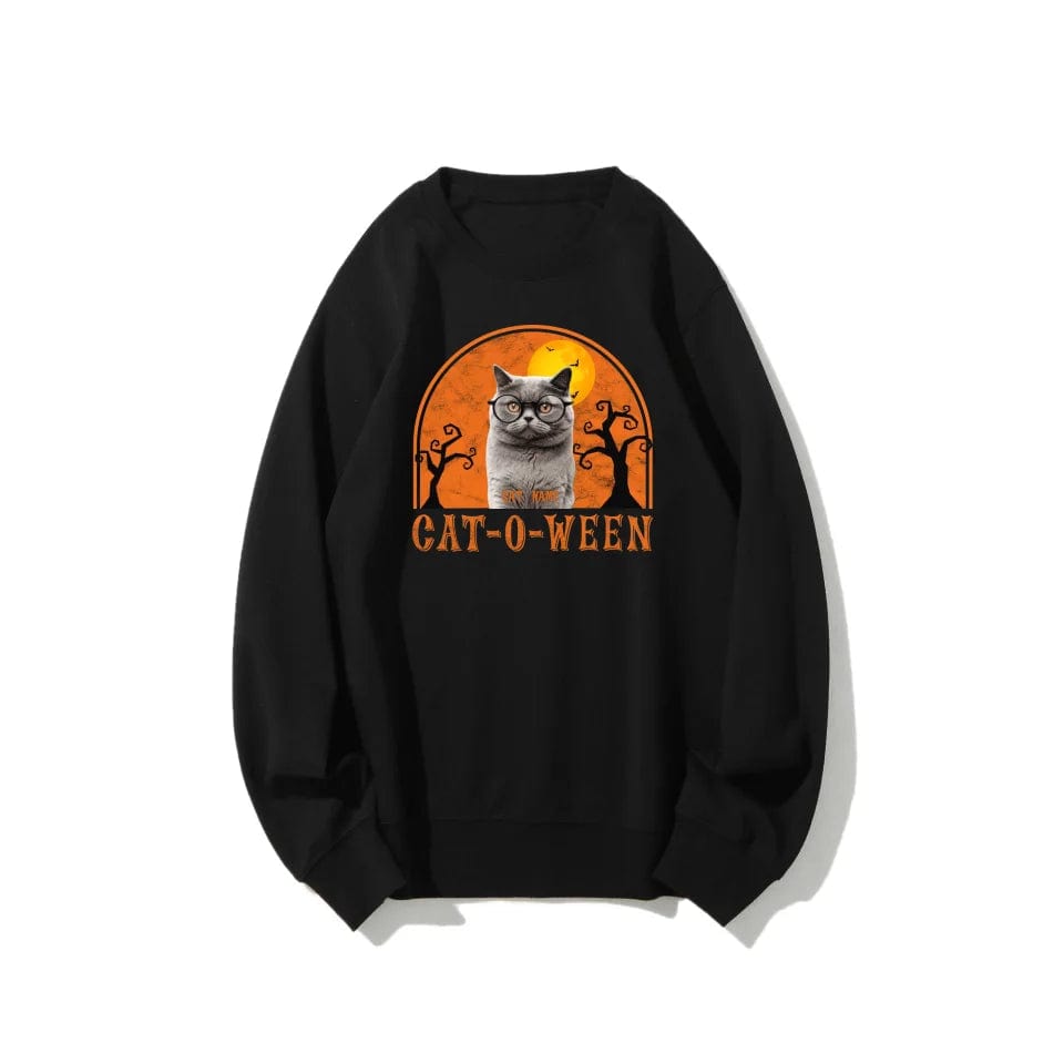 Custom Halloween Cat T-shirt | Sweatshirt | Hoodie - Cat-o-ween Personalized With Your Cats Images And Names