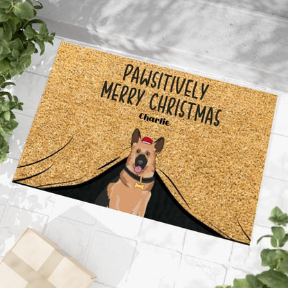 Personalized Funny Dog Pun Christmas Doormat | Custom Pet Holiday Mat