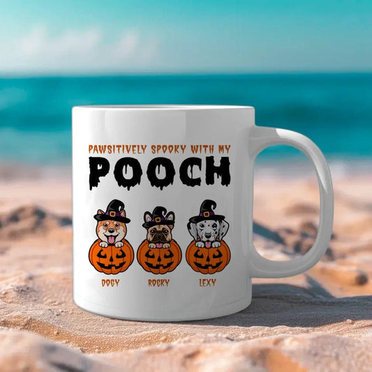 Personalized Halloween Dog Mug - Custom Pumpkin Dogs For Halloween