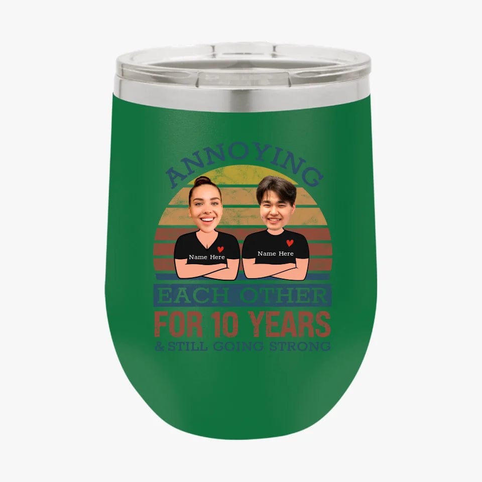 Retro Funny Annoying Each Other For Years And Still Going Strong Matching Anniversary Tumbler for Couple