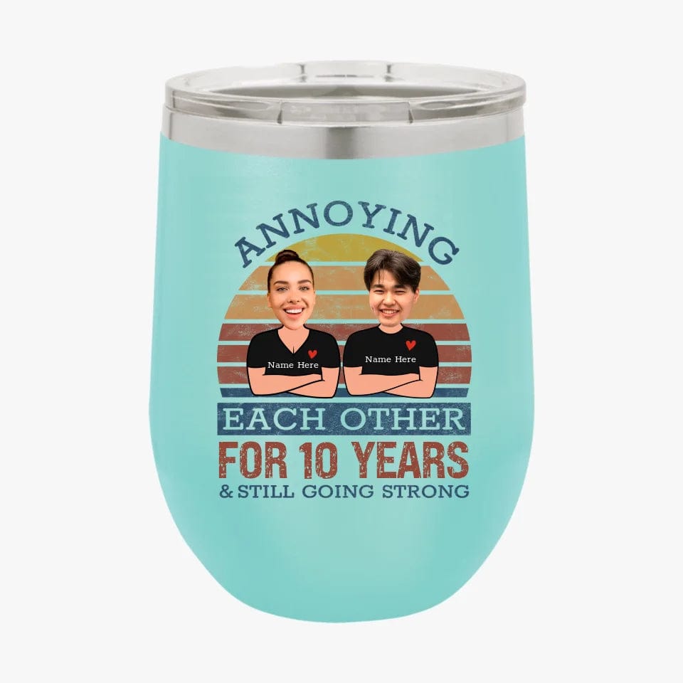 Retro Funny Annoying Each Other For Years And Still Going Strong Matching Anniversary Tumbler for Couple