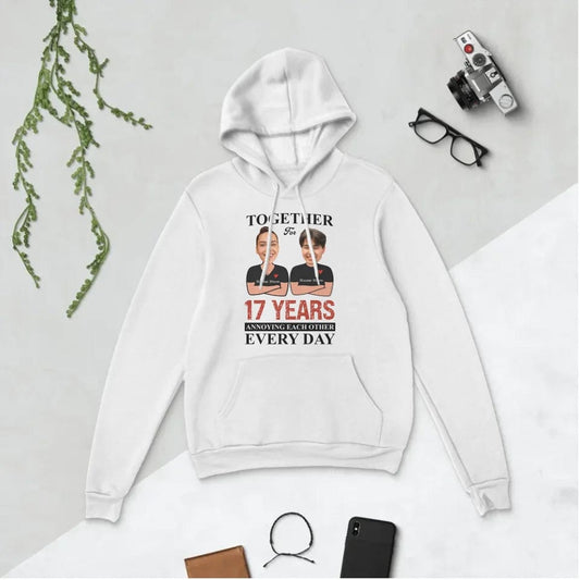 Together For Years Annoying Each Other  Every Day Funny Matching Anniversary Hoodie for Couple