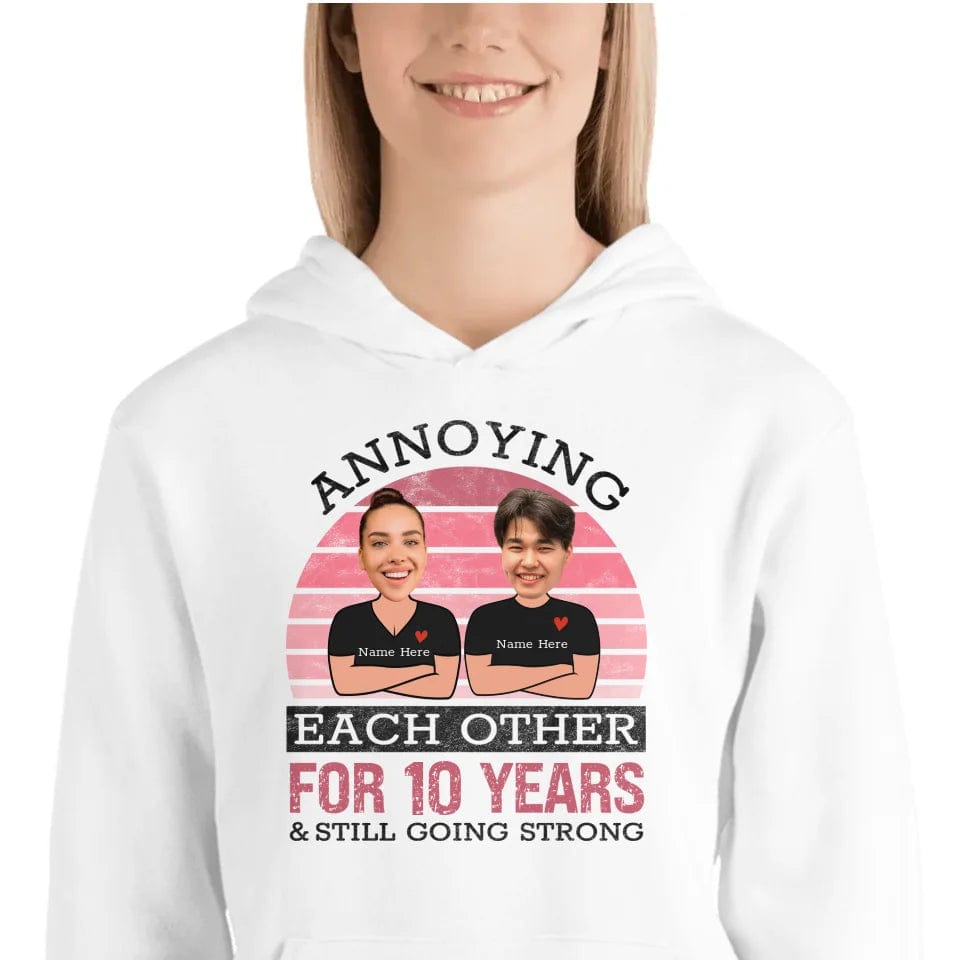 Pink Funny Annoying Each Other For Years And Still Going Strong Matching Anniversary Hoodie for Couple