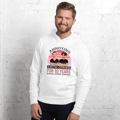 Pink Funny Annoying Each Other For Years And Still Going Strong Matching Anniversary Hoodie for Couple