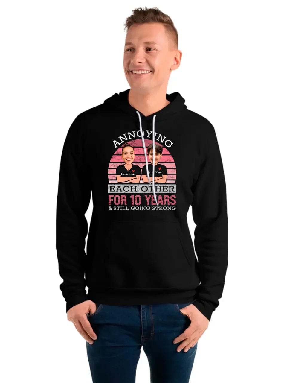 Pink Funny Annoying Each Other For Years And Still Going Strong Matching Anniversary Hoodie for Couple