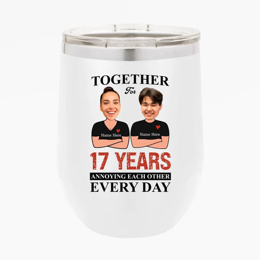 Together For Years Annoying Each Other  Every Day  Funny Matching Anniversary Tumbler for Couple