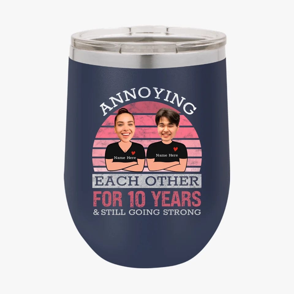 Pink Funny Annoying Each Other For Years And Still Going Strong Matching Anniversary Tumbler for Couple