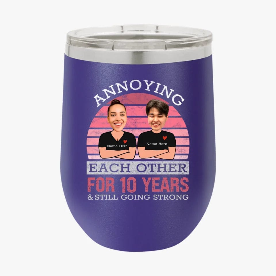 Pink Funny Annoying Each Other For Years And Still Going Strong Matching Anniversary Tumbler for Couple