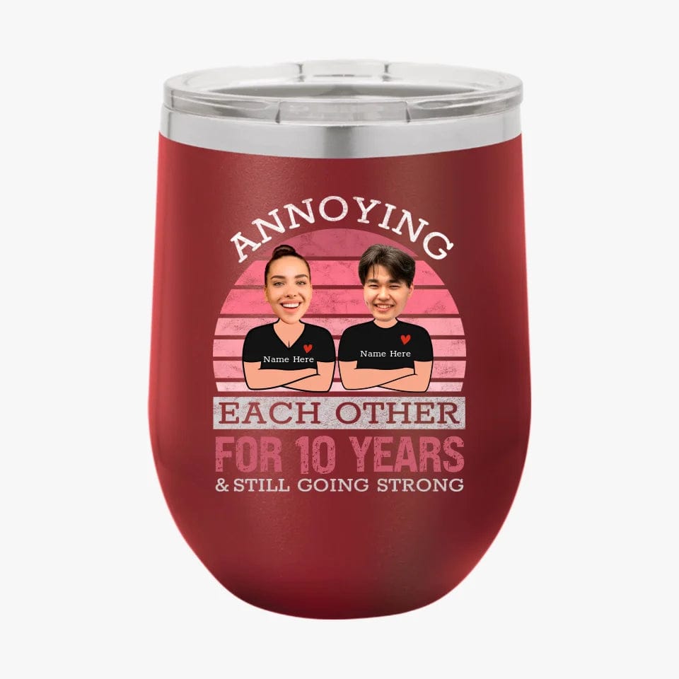 Pink Funny Annoying Each Other For Years And Still Going Strong Matching Anniversary Tumbler for Couple