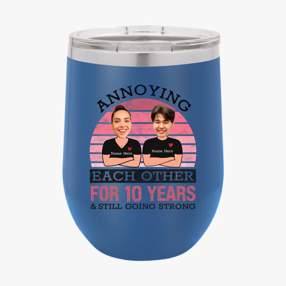 Pink Funny Annoying Each Other For Years And Still Going Strong Matching Anniversary Tumbler for Couple