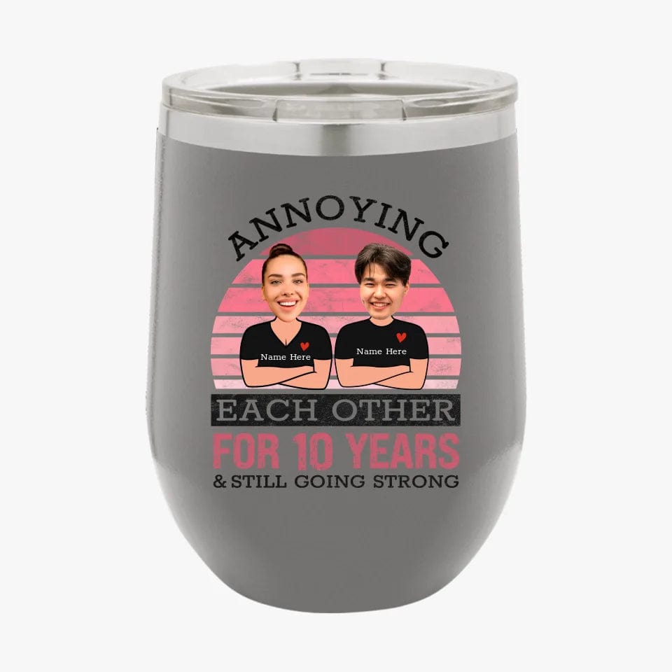 Pink Funny Annoying Each Other For Years And Still Going Strong Matching Anniversary Tumbler for Couple