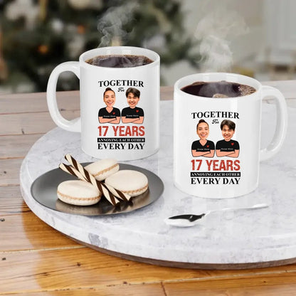 Together For Years Annoying Each Other  Every Day Funny Matching Anniversary Mug for Couple