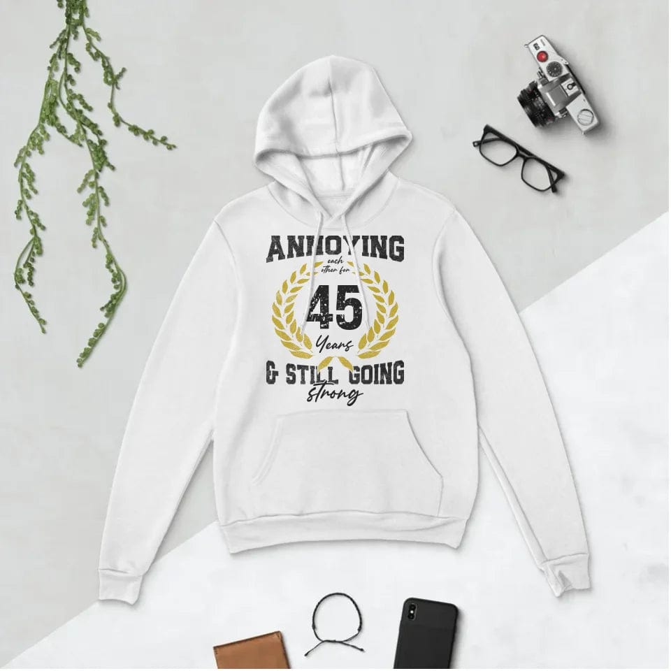 College Annoying Each Other For Years & Still Going Strong Custom Matching Anniversary Hoodie for Couple