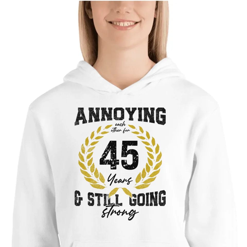 College Annoying Each Other For Years & Still Going Strong Custom Matching Anniversary Hoodie for Couple