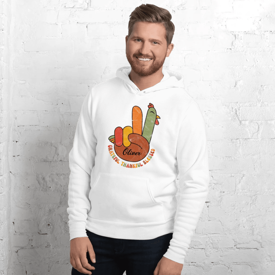 Peace Sign Turkey Retro Thanksgiving Turkey Hoodie Vintage Thanksgiving Hoodies