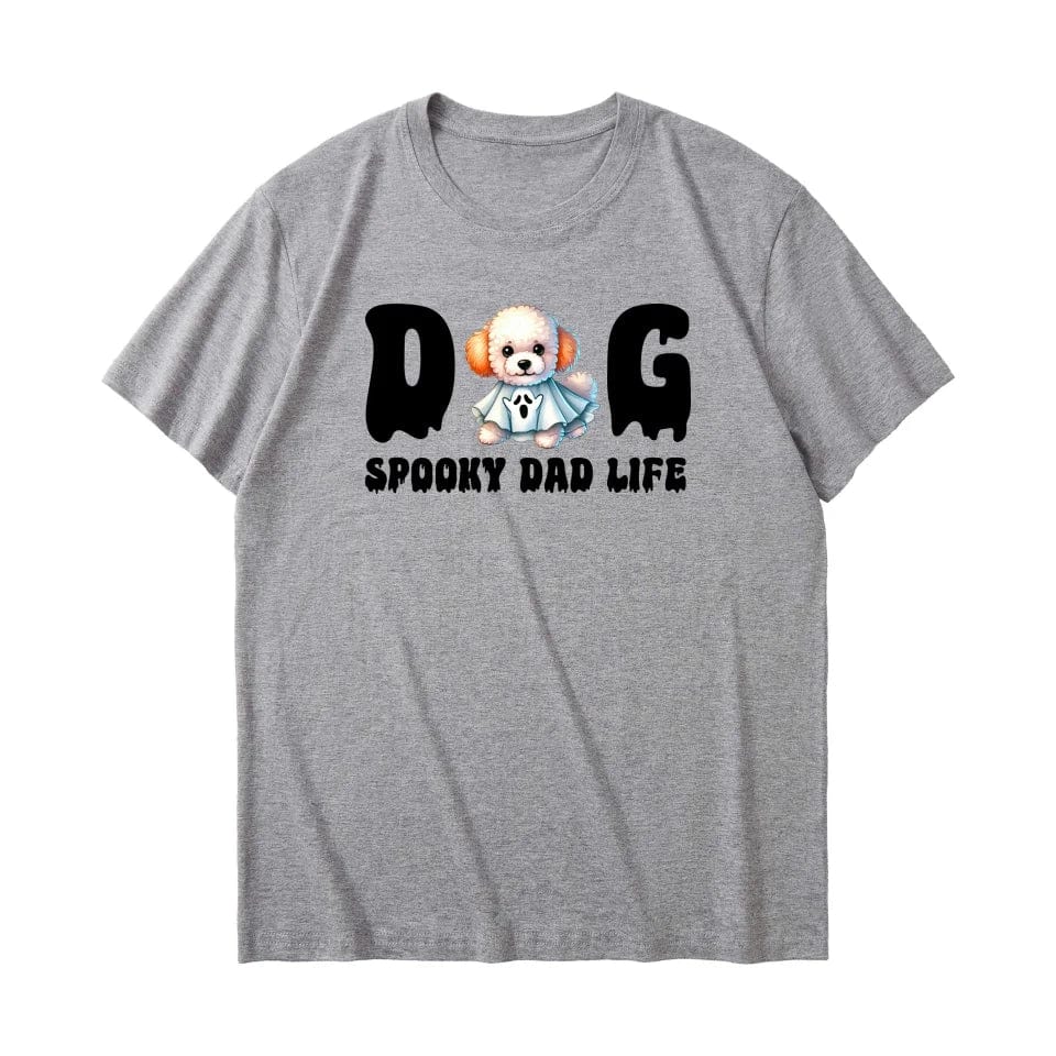 Personalized Halloween Dog Dad Apparel | Custom Spooky Dog Hoodie, T-Shirt, Sweatshirt for Dog Lovers