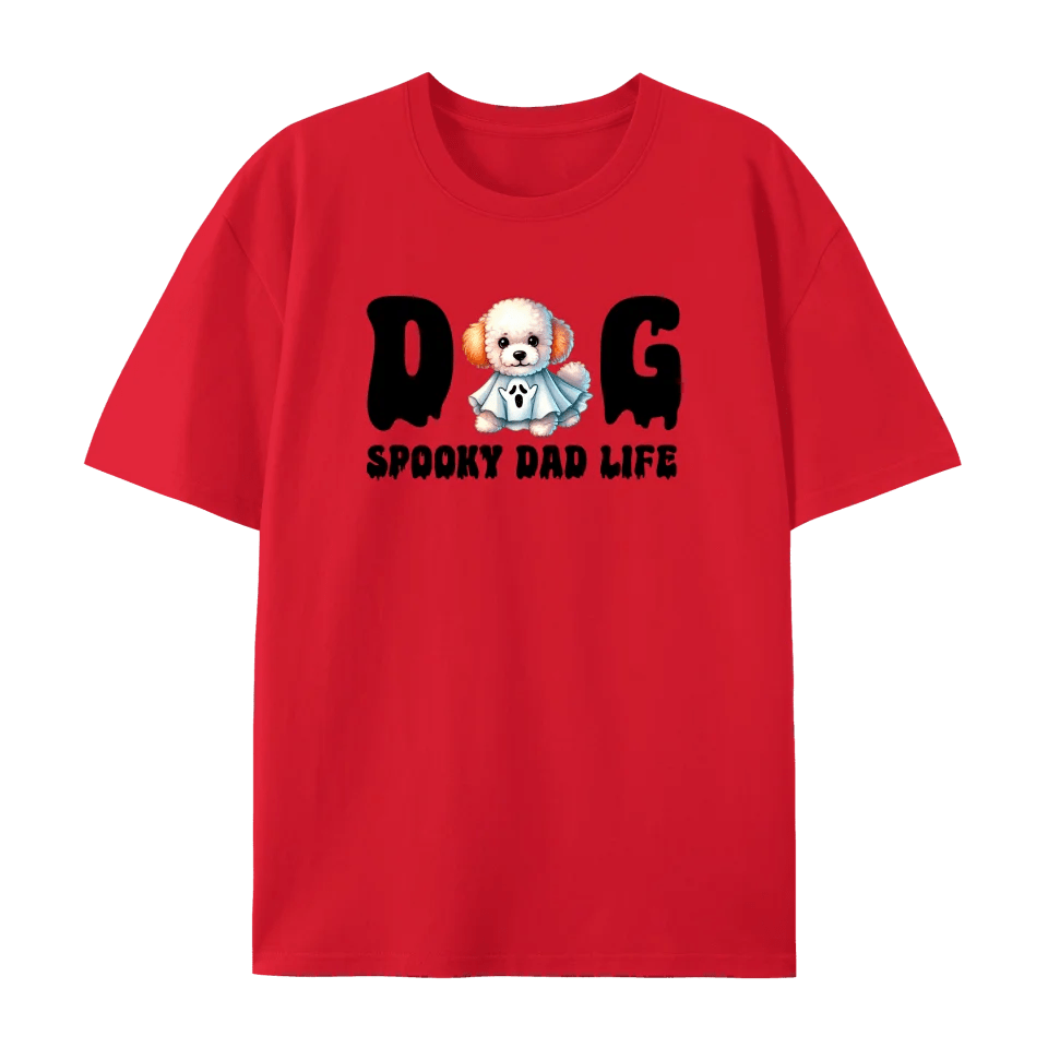 Personalized Halloween Dog Dad Apparel | Custom Spooky Dog Hoodie, T-Shirt, Sweatshirt for Dog Lovers