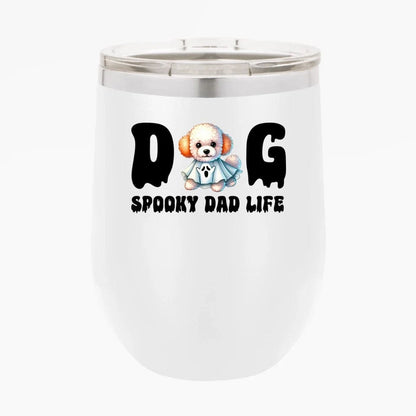 Custom Halloween Dog Dad Mug | Personalized Ghost Dog Coffee Mug & Tumbler