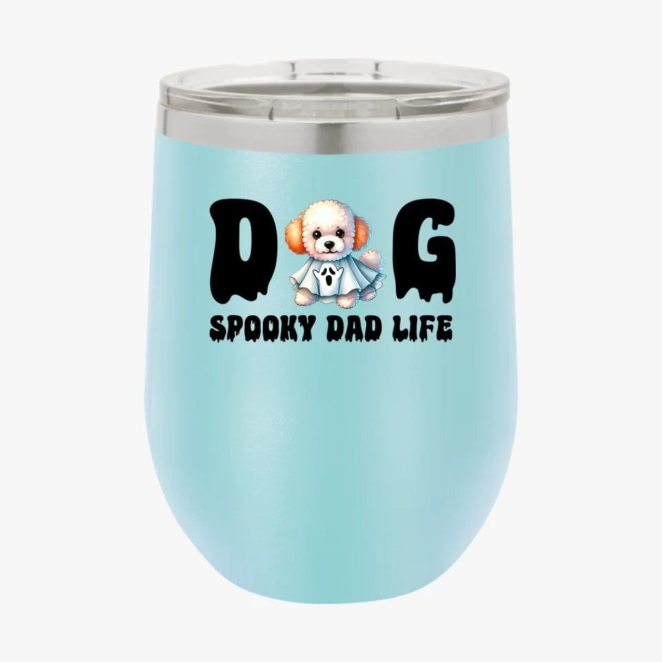 Custom Halloween Dog Dad Mug | Personalized Ghost Dog Coffee Mug & Tumbler